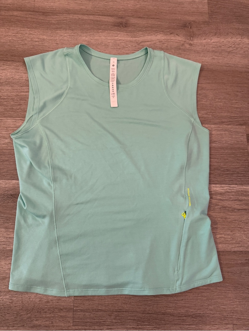 NWOT lululemon Cap Sleeve Hiking Tank in Mint Green